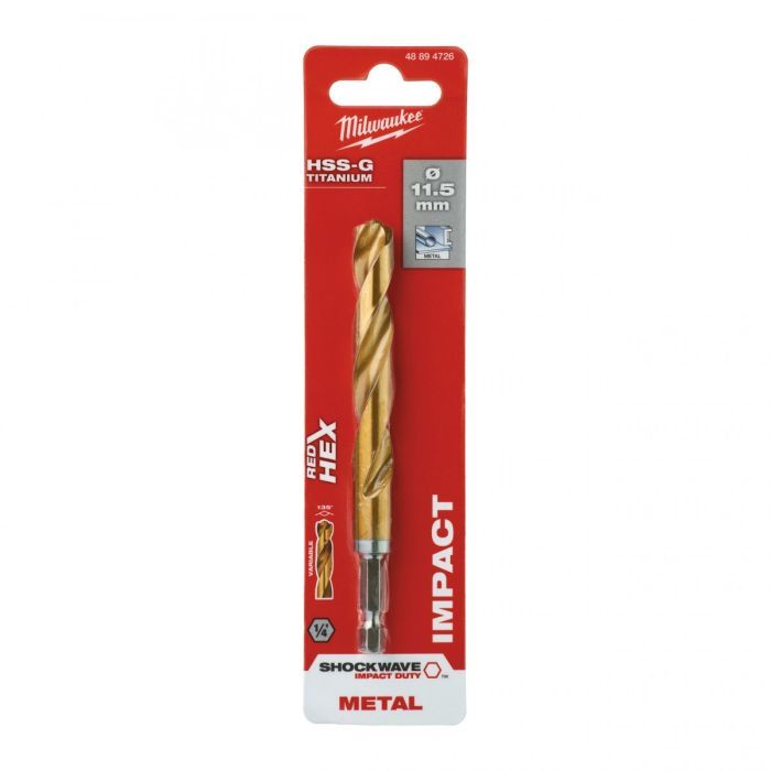 Сверло Milwaukee по металлу RedHEX HSS-G TiN, 12,0 мм (48894727) изображение 3