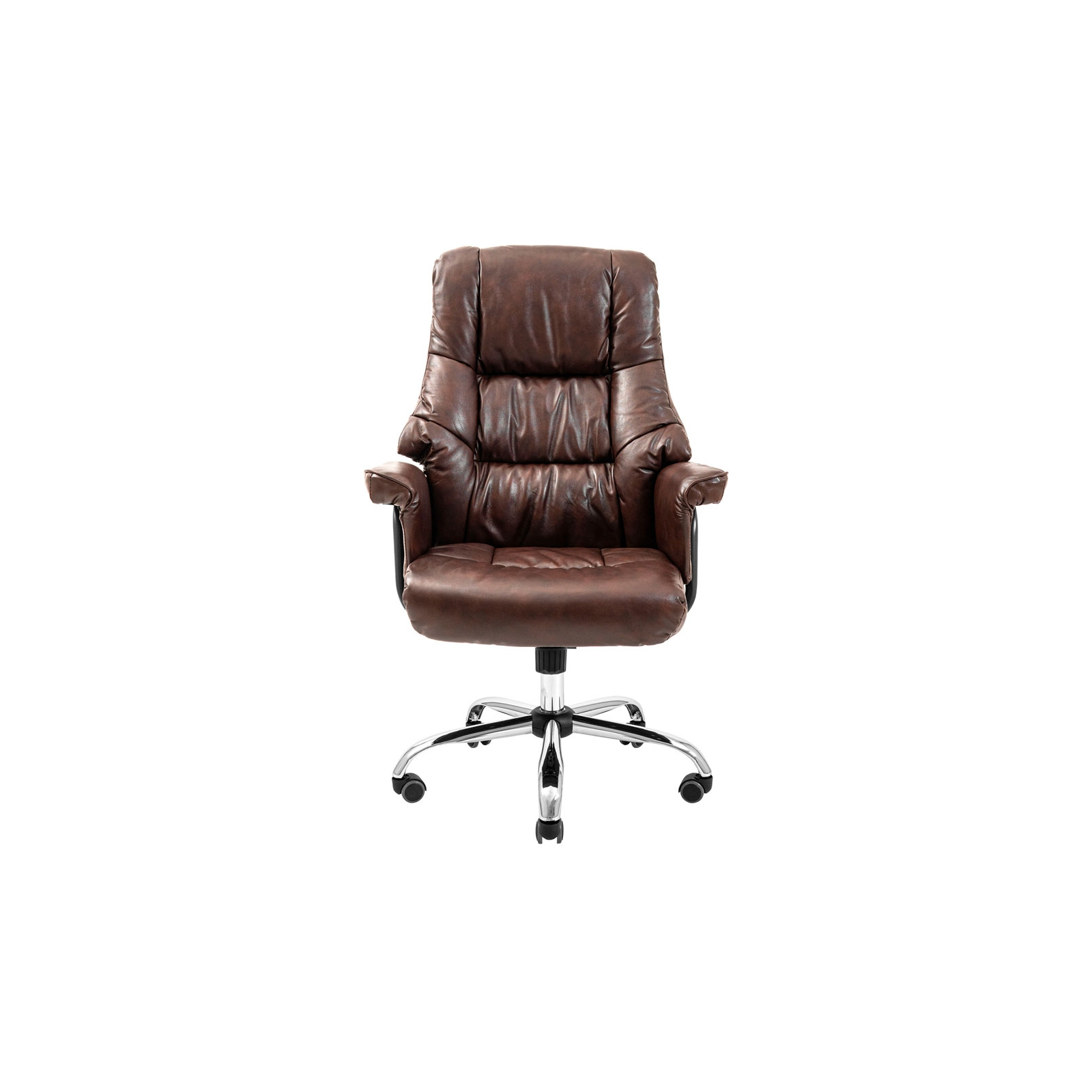 Офісне крісло Richman Конгрес Хром M-2 Широкий (Anyfix Wide) Шкіра Люкс Коричнева (ADD0001832) зображення 2