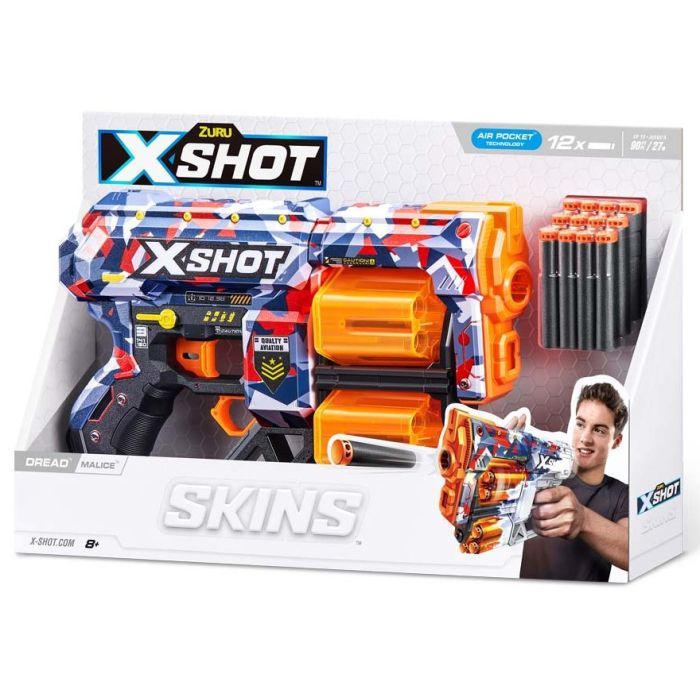 Іграшкова зброя Zuru X-Shot Швидкострільний бластер Skins Dread Malice (12 патронів) (36517Q) зображення 3