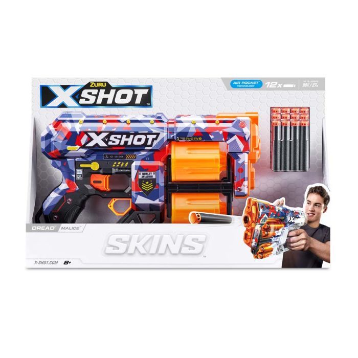 Іграшкова зброя Zuru X-Shot Швидкострільний бластер Skins Dread Malice (12 патронів) (36517Q) зображення 4