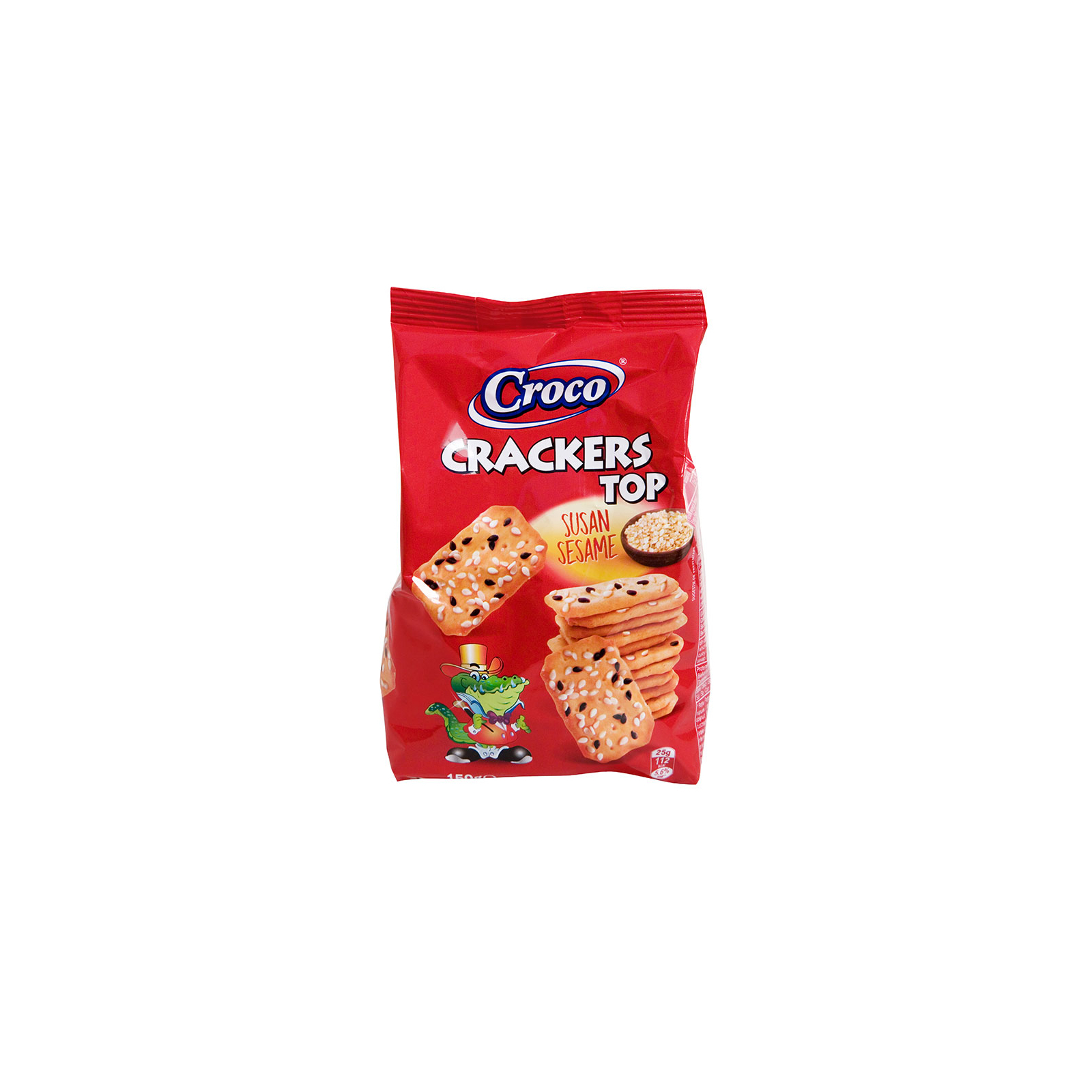 Печенье Croco Crackers Top с кунжутом 150 г (5941194003529)