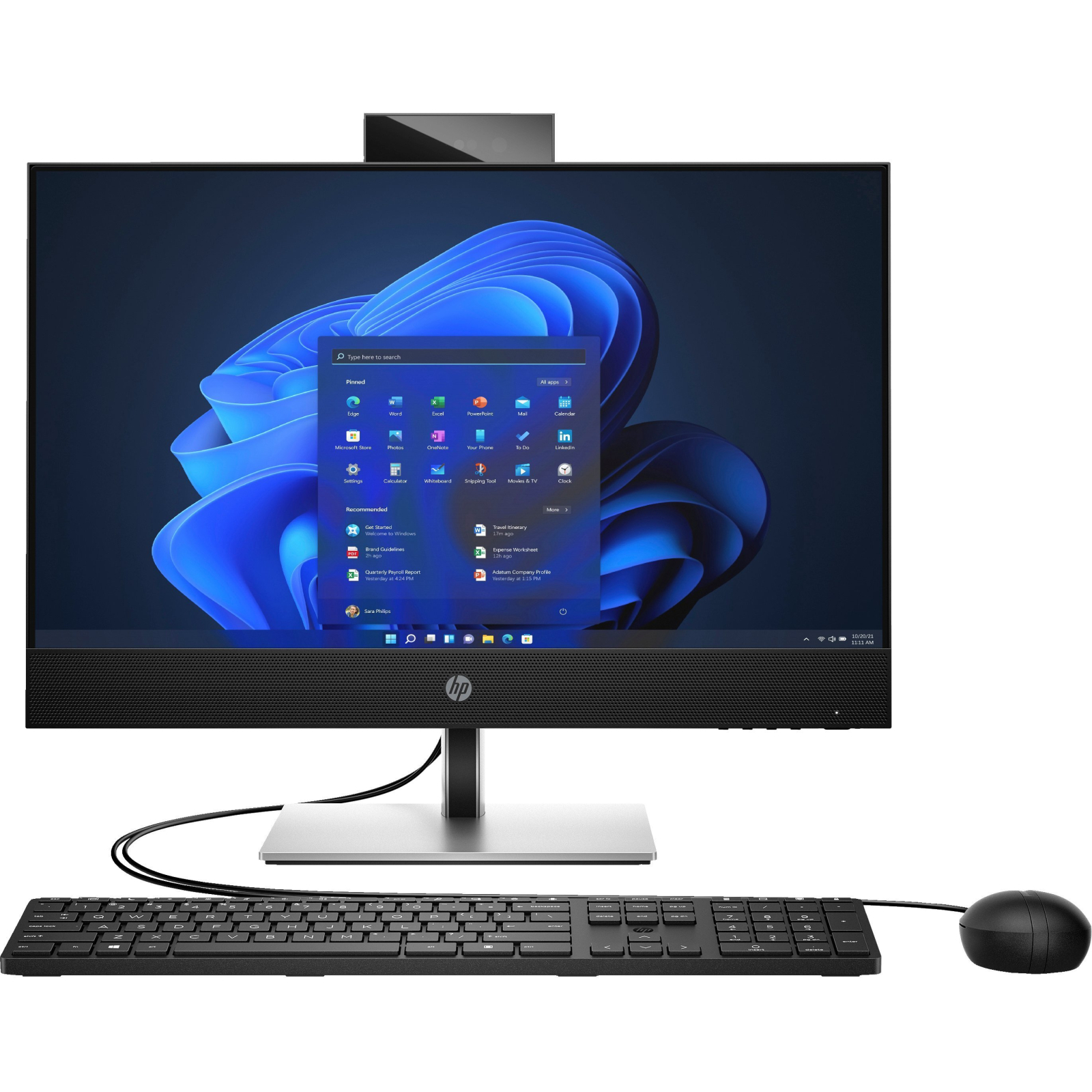 Компьютер HP ProOne 440 G9 / i3-13100T, 8GB, F512GB, WiFi, кл+м, Win11P, black (885M3EA)