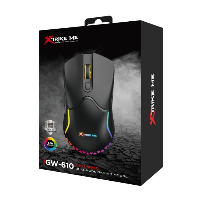Мышка Xtrike ME GW-610 Wireless RGB Black (GW-610) изображение 7