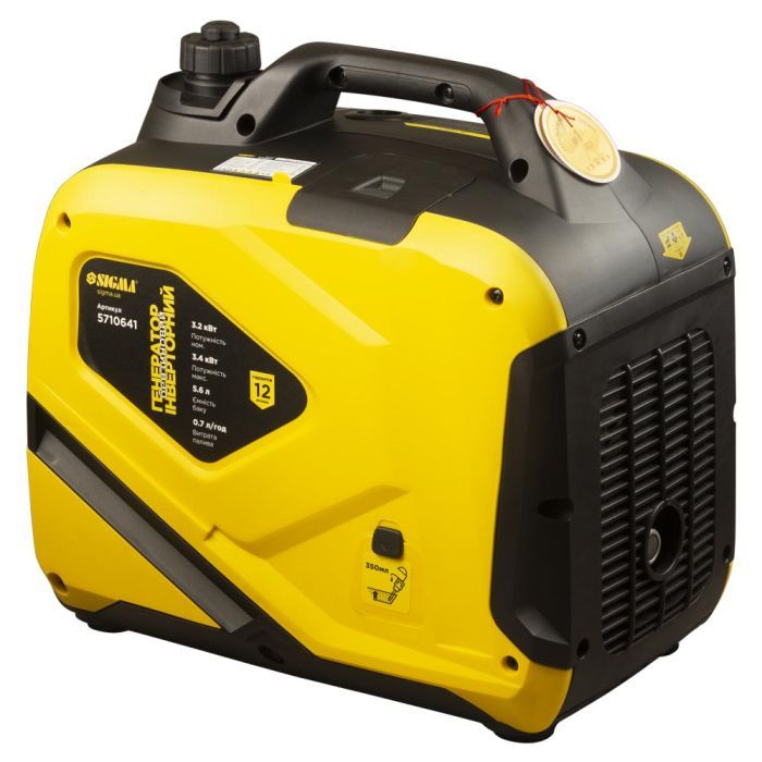 Генератор Sigma інверторний, 3.2/3.4kW, 50dB, ручний запуск (5710641) зображення 4