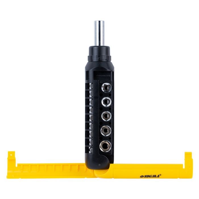 Набор отверток Sigma с реверсом + насадки торцевые и биты 1/4" 13шт CrV (4001931) изображение 5