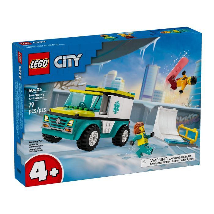 Конструктор LEGO City Карета швидкої допомоги й сноубордист 79 деталей (60403)