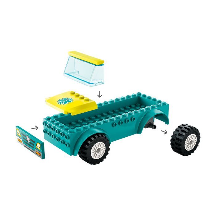Конструктор LEGO City Карета швидкої допомоги й сноубордист 79 деталей (60403) зображення 4