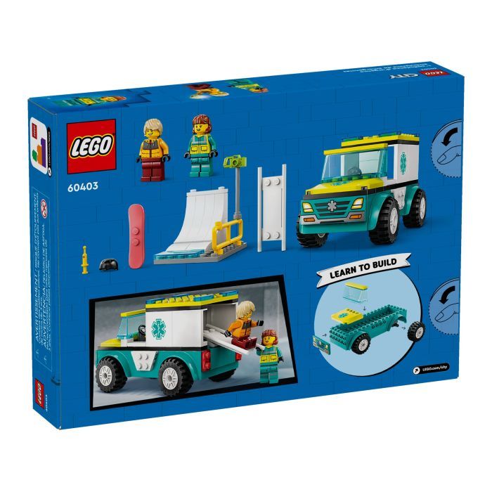 Конструктор LEGO City Карета швидкої допомоги й сноубордист 79 деталей (60403) зображення 7