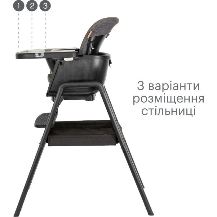 Стілець для годування Tutti Bambini 7 в 1 Nova чорний (611010/9999) зображення 2