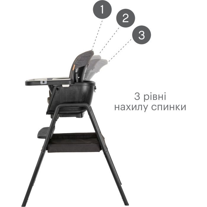 Стілець для годування Tutti Bambini 7 в 1 Nova чорний (611010/9999) зображення 5