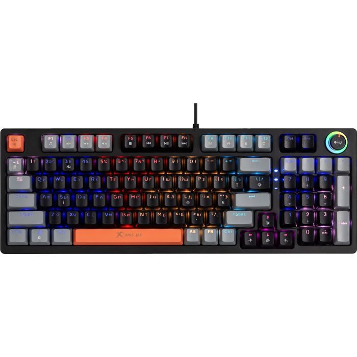 Клавиатура Xtrike ME GK-987 RGB Mechanical USB UA Black/Grey (GK-987GGRUA)