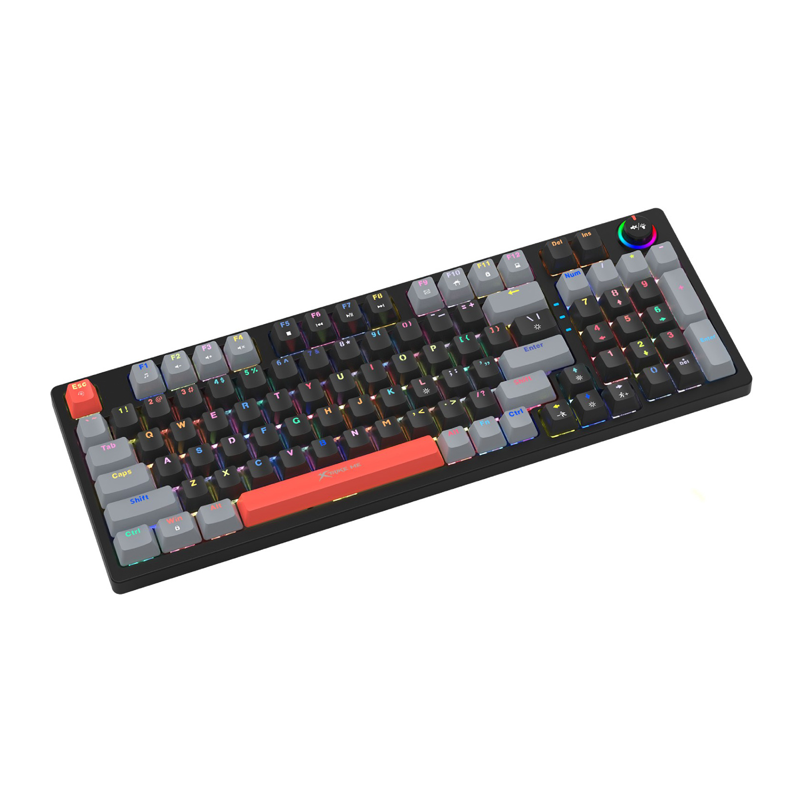Клавіатура Xtrike ME GK-987 RGB Mechanical USB UA Grey/Black (GK-987GBRUA) зображення 2