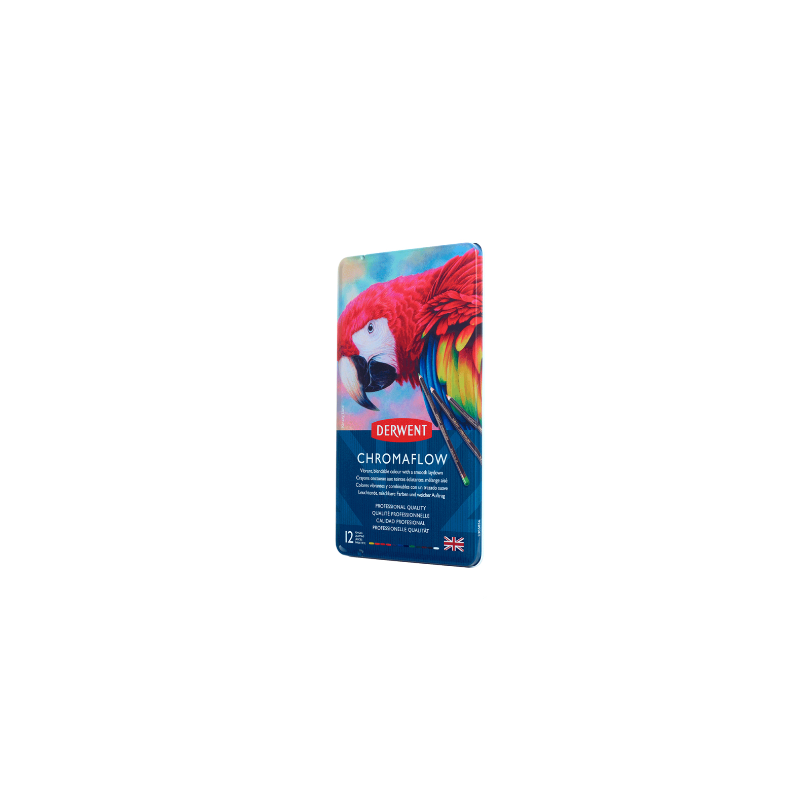 Олівці кольорові Derwent Chromaflow 12 кол. у металевому пеналі (5028252616119) зображення 3