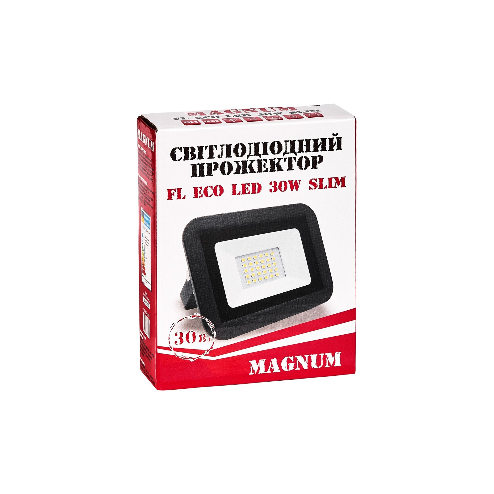 Прожектор MAGNUM FL ECO LED 30Вт slim_6500К IP65 (90011660) зображення 4