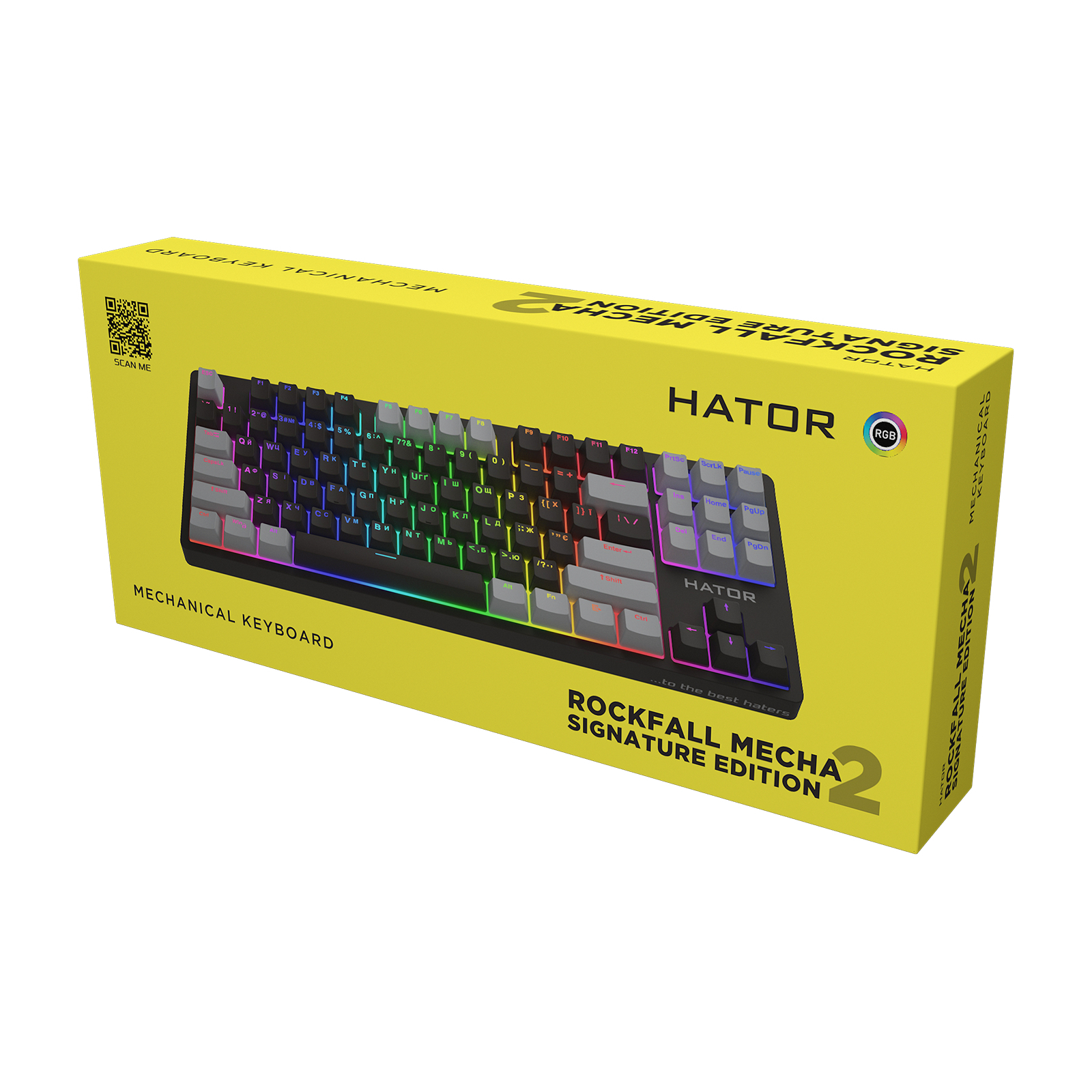 Клавіатура Hator Rockfall 2 Mecha Signature Edition USB White/White/Mint (HTK-521-WWM) зображення 6