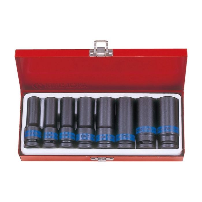 Набор торцевых головок KING TONY 1/2" ударных 8 шт. 12-24 мм (4410MP01)