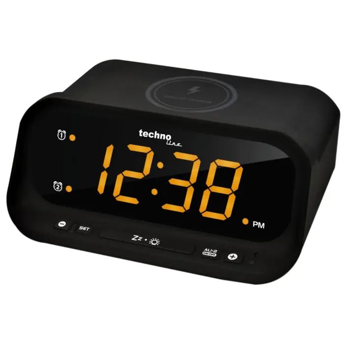 Настільний годинник Technoline WT477 Wireless Mobile Charging Black (DAS302477) зображення 4