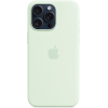 Чехол для мобильного телефона Apple iPhone 15 Pro Max Silicone Case with MagSafe - Soft Mint,Model A3126 (MWNQ3ZM/A) изображение 3