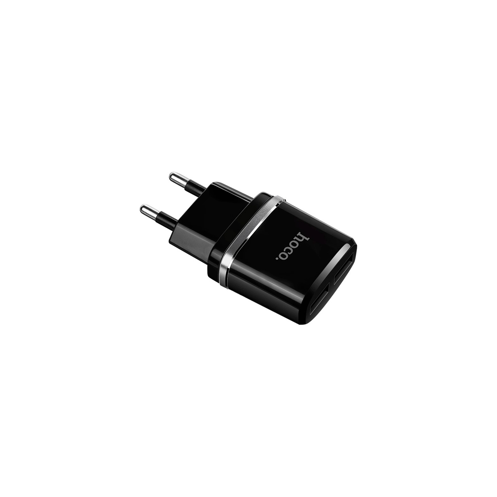 Зарядний пристрій HOCO C12 Smart dual USB charger Black (6957531063094) зображення 4