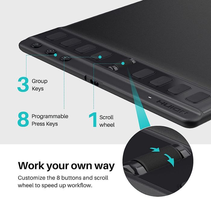Графический планшет Huion Inspiroy 2 M (H951P) изображение 5