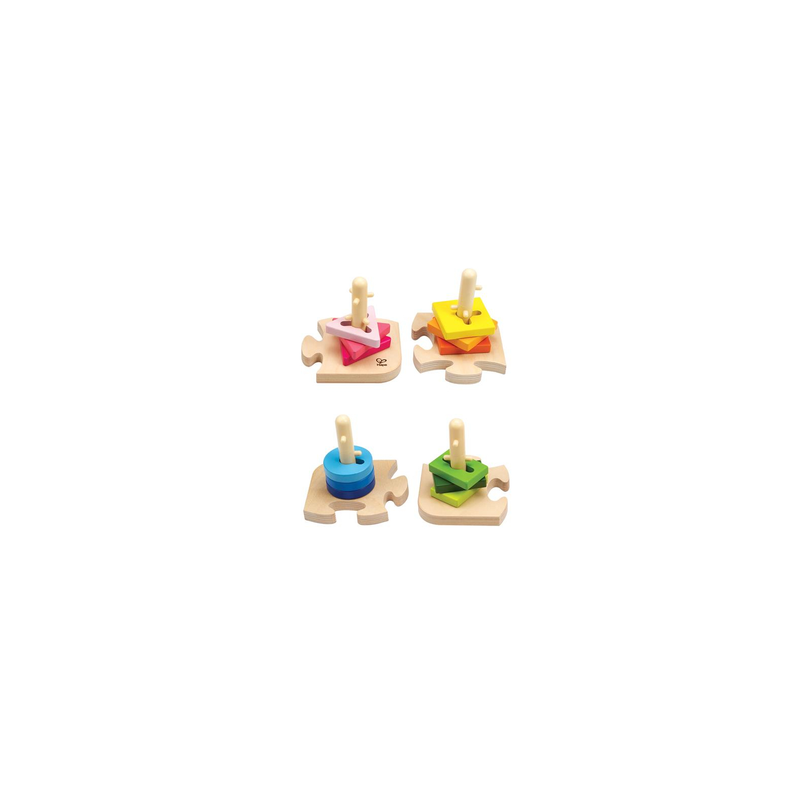 Развивающая игрушка Hape деревянный пазл-сортер Цветные фигуры (E0411) изображение 5