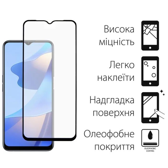 Чехол для мобильного телефона Dengos Kit for OPPO A57s case + glass (Black) (DG-KM-35) изображение 3
