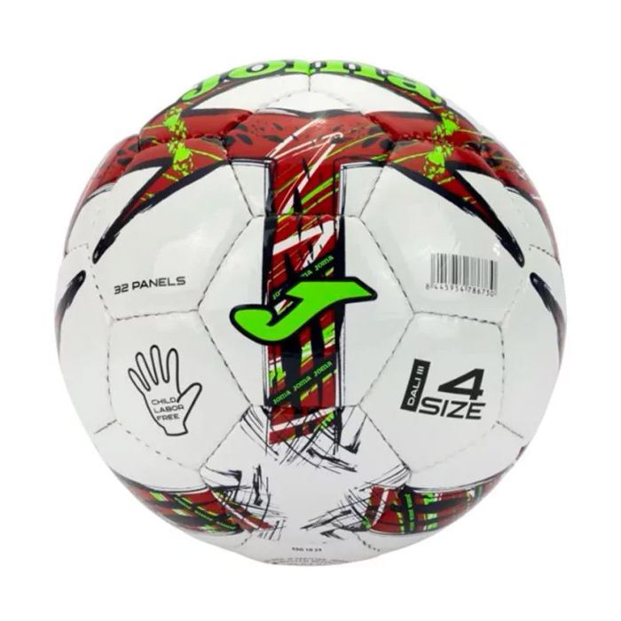 М'яч футбольний Joma Dal III 401412.206 білий, червоний, салатовий Уні 5 (8445954786723)
