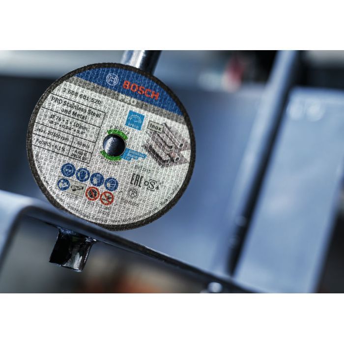 Круг отрезной Bosch Expert for Inox, 76х10х1мм, 5шт (2.608.601.520) изображение 3