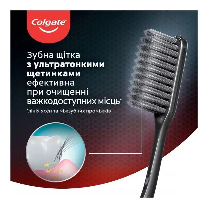 Зубна щітка Colgate Шовкові нитки з деревним вугіллям Рожева (2170000000039) зображення 5
