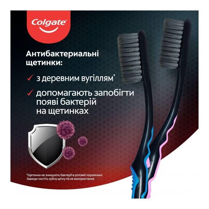 Зубная щетка Colgate Шелковые нити с древесным углем Розовая (2170000000039) изображение 6