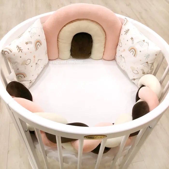 Детский постельный набор Ingvart Радуга персиково-шоколадная в кроватку Smart Bed (42200) изображение 3