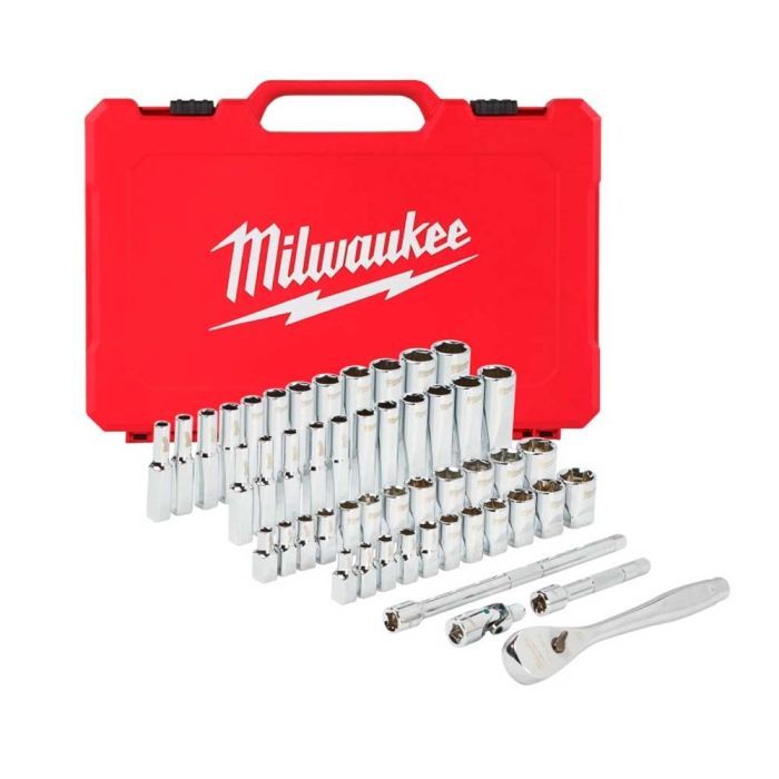 Набор головок Milwaukee 1/4", 50шт, с трещоткой, кейс (4932464944)