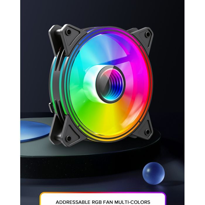 Кулер для корпуса Gamemax FN-12Rainbow-Q-Infinity изображение 8