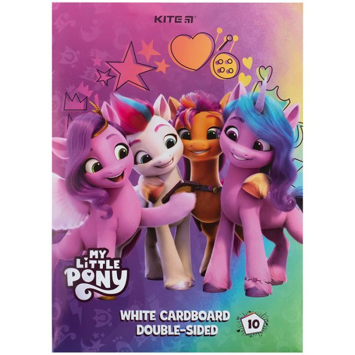 Белый картон Kite A4 My Little Pony 10 листов (LP24-254)
