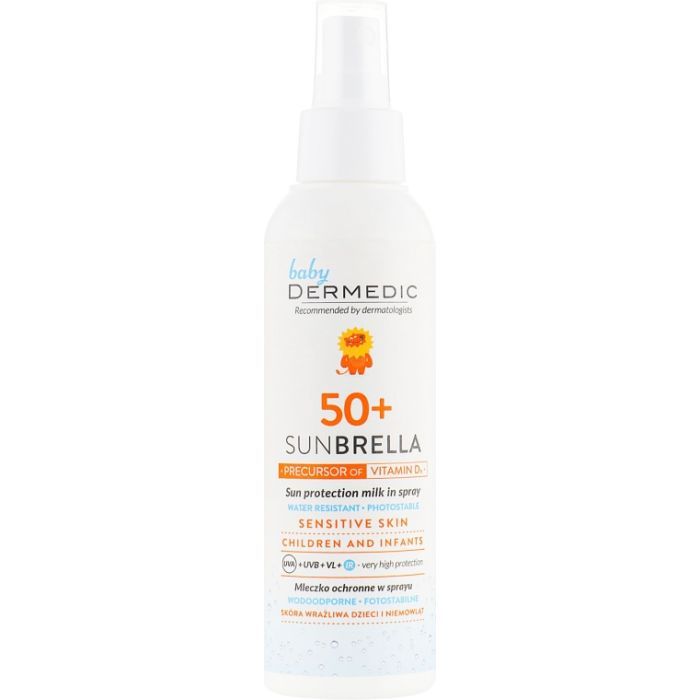Средство от загара Dermedic Sunbrella Baby Солнцезащитный молочко-спрей SPF50+ 150 мл (5901643174873)