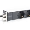 Силовий блок 1U, 8xSchuko, 16A, 250V, вилка Schuko Zpas (DN-95401) зображення 3