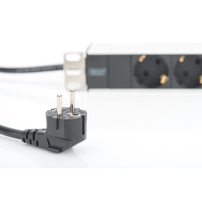 Силовий блок 1U, 8xSchuko, 16A, 250V, вилка Schuko Zpas (DN-95401) зображення 5