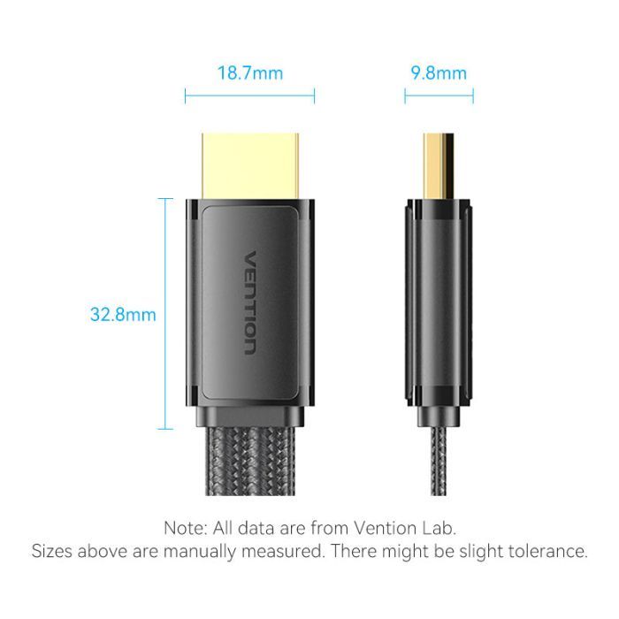 Кабель мультимедийный HDMI M to HDMI M 2.0m V2.1 8K60Hz flat Vention (ALKBH) изображение 5