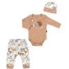 Набор детской одежды Miniworld со зверюшками (18004-68B-brown)