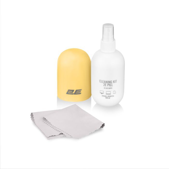 Спрей для очищення 2E PILL 140ml for office equipment +Microfibre 20 cm, white-blue (2E-SK140BL) зображення 2