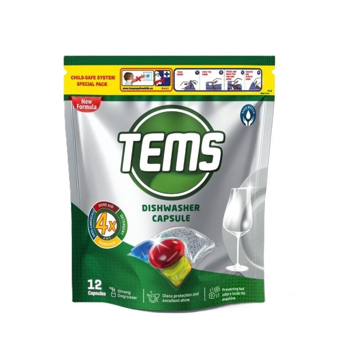 Таблетки для посудомоечных машин Tems 4 в 1 36 шт. (8697916021131)