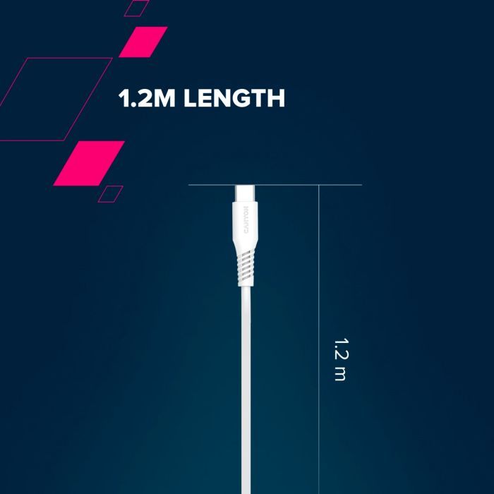 Дата кабель USB-C to USB-C 1.2m CC100SC 100W White Canyon (CNS-CC100SC12W) изображение 7
