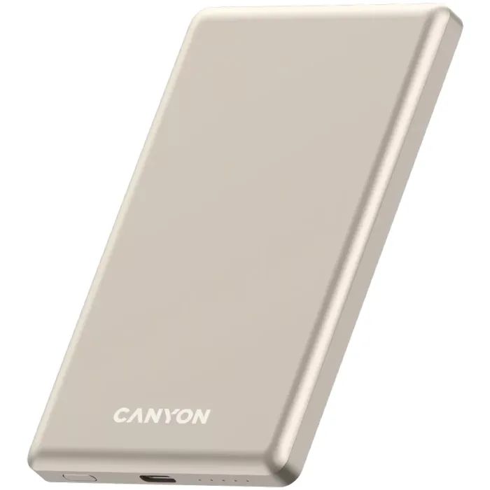 Батарея універсальна Canyon 5000mAh OnPower 505 slim Magsafe PD/20W Beige (CNS-CPB505BE) зображення 2