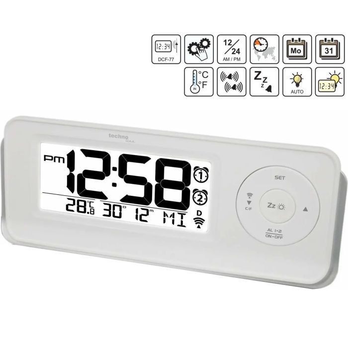 Настольные часы Technoline WT498 White (DAS301810) изображение 4