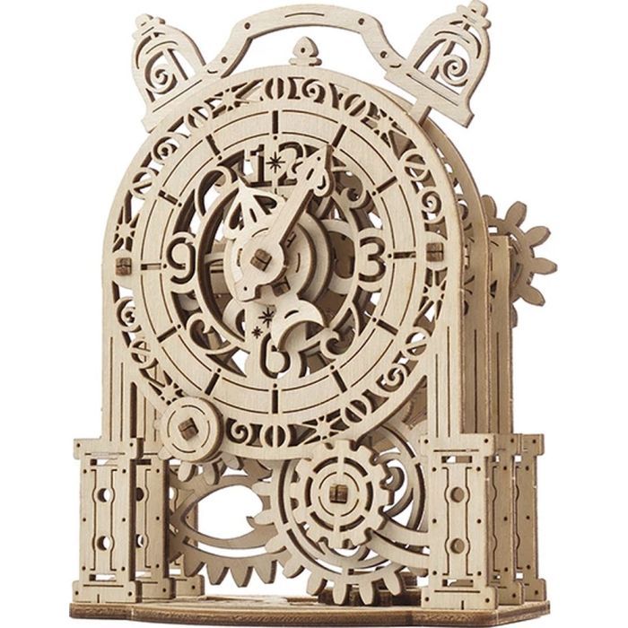 Конструктор Ugears механический 3D Винтажный будильник (70163)