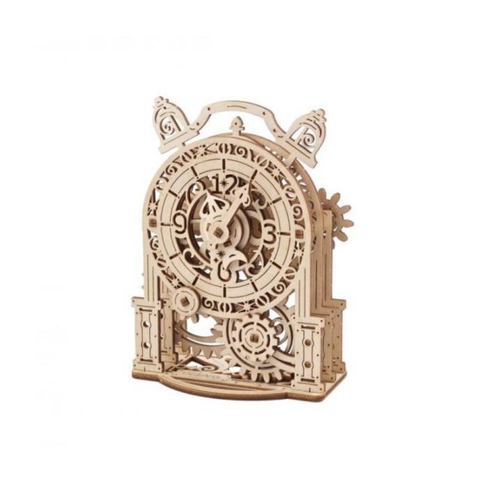 Конструктор Ugears механический 3D Винтажный будильник (70163) изображение 3