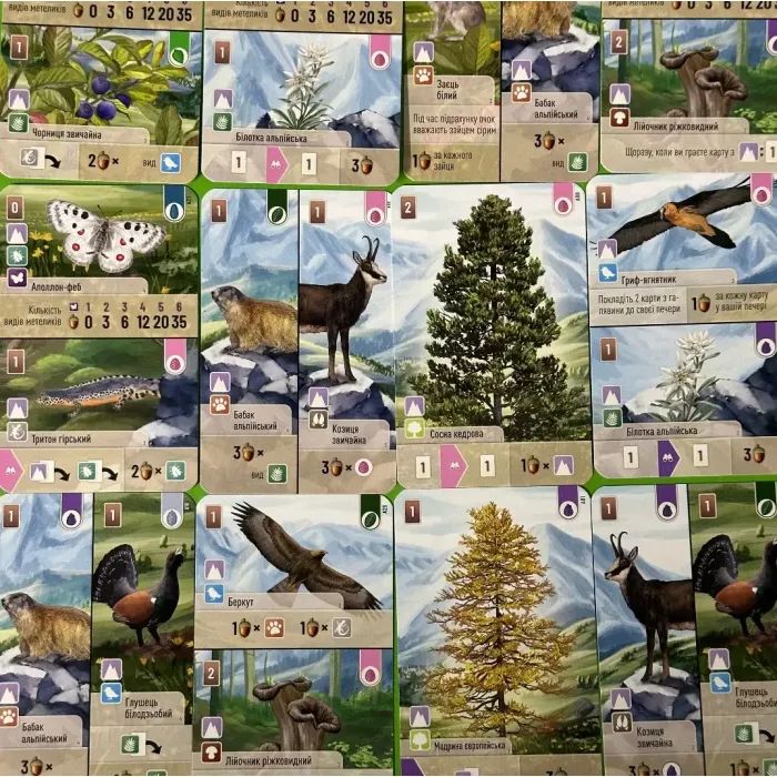 Настільна гра Lord of Boards Лісова метушня. Альпи (Forest Shuffle: Alpine Expansion) (укр.) доповнення (LOB2405UA) зображення 4