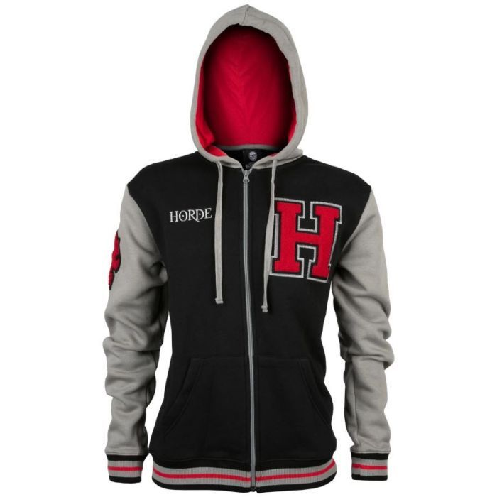 Кофта Jinx World of Warcraft Horde Varsity Hoodie Black/Cool Grey/Red S (JINX-10491 BLS)