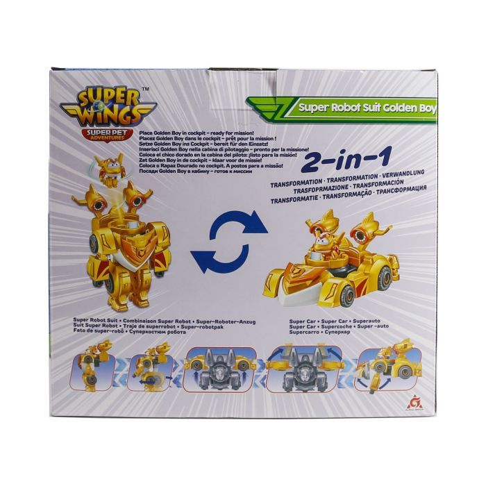 Ігровий набір Super Wings Super Robot Suit Золотий Хлопчик (Golden Boy) (EU770352) зображення 5
