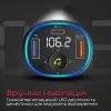 FM модулятор Promate PowerTune 38w USB-A OTG/USB-A QC3.0/USB-C PD Black (powertune-38w.black) изображение 5